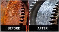 Metal gear cleaning comparison