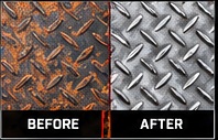 Metal plate cleaning comparison